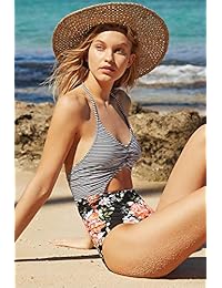 CUPSHE traje de baño de una pieza con impresión de fragancia secreta para dama