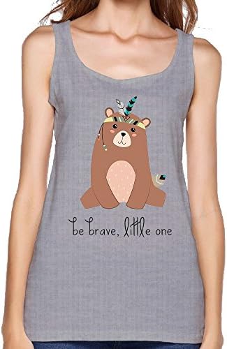 WSGREGD OOIEW Women's Be Brave Little One Bear Top Athletic