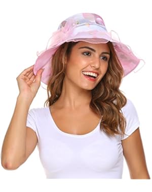Women's Floral Fascinator Church Derby Cap Tea Party Wedding Hat