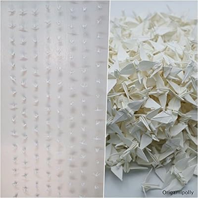 Amazoncom 1000 Origami Crane String Ivory Hanging Origami
