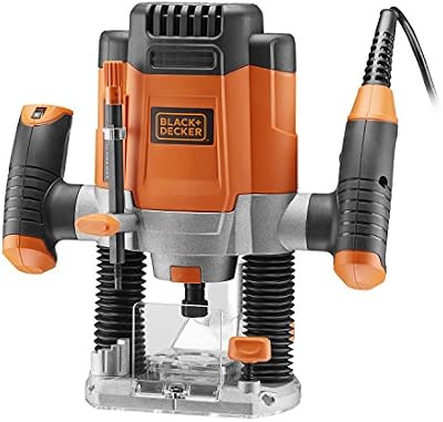 Fresadora elétrica 1200W, velocidade variável 8.000-28.000 rpm, profundidade de corte 55mm, trava do eixo, acessórios incluídos, KW1200E-QS