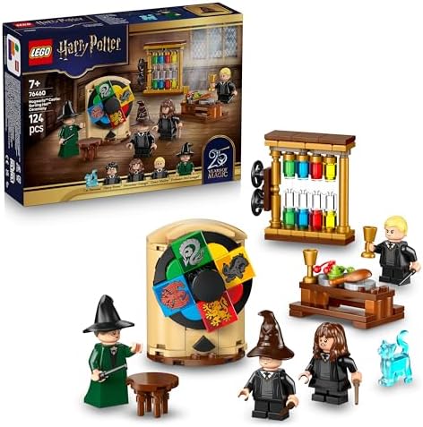 Harry Potter Castelo de Hogwarts: Cerimónia do Chapéu Seletor - Brinquedo com Patrono, Minifiguras de Hermione e Draco Malfoy com Varinhas - Presente para Raparigas e Rapazes 7+ Anos - 76460