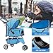BestPet New Pet Stroller Cat Dog Cage 3 Wheels Stroller Travel Folding Carrier T13 (Renewed)thumb 3