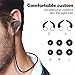 WSCSR Wireless Sports Bluetooth Headphones Wireless Earbuds with Mic Stereo Headset Noise Cancelling Neckband Sweatproof Earphones - Black