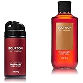 Bath & Body Works - Bourbon - Deodorizing Body Spray and 2 in 1 Hair and Body Wash - Gift Set