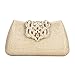 Fawziya Bling Glitter Purse For Girls Crown Box Clutch Evening Bags-Gold