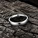 TIGRADE 4mm 6mm 8mm Titanium Ring Brushed Dome Silver Wedding Band Comfort Fit Size 4-14.5