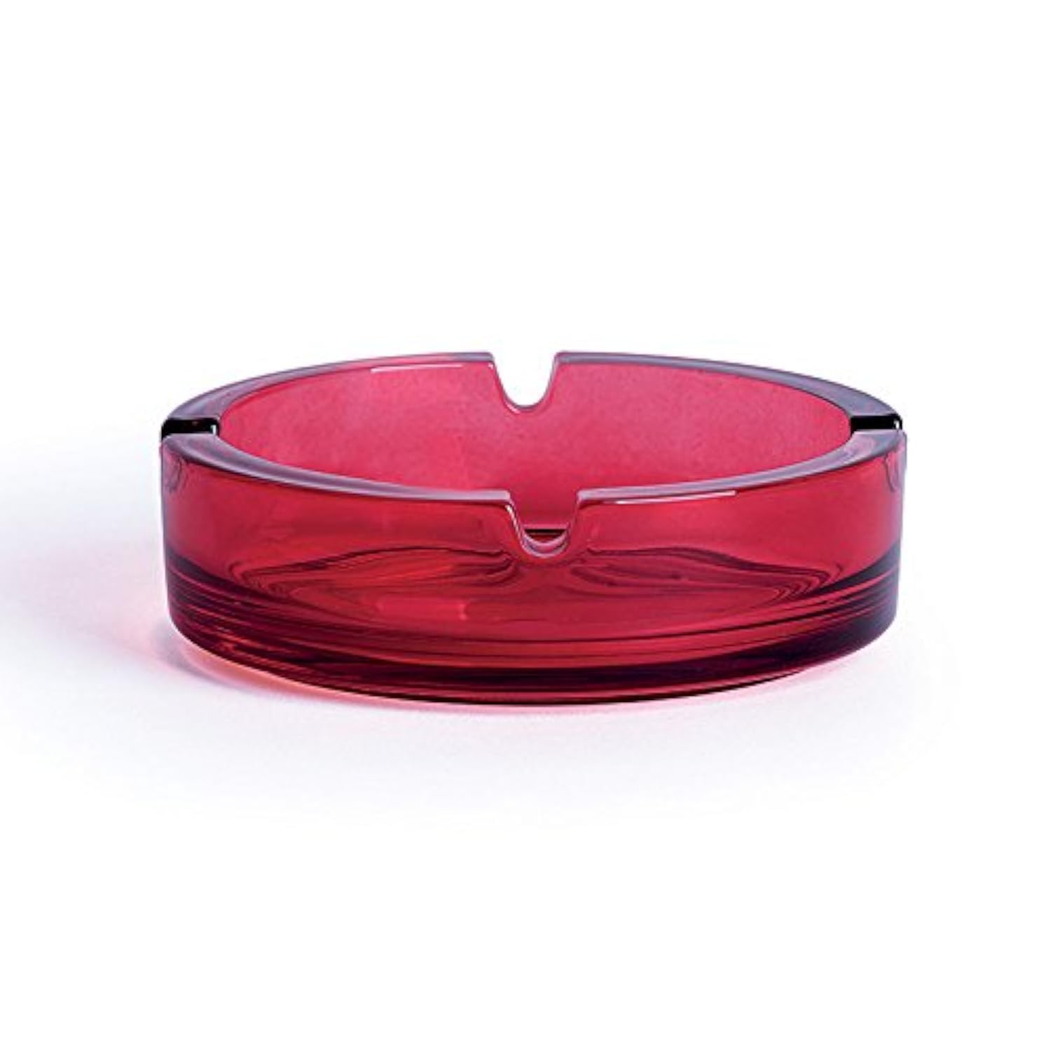 Excelsa Round Ashtray 10.5 cm Glass Red