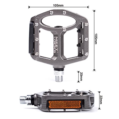 Bike Pedal Injection Magnesium Alloy Body Cr-Mo Machined 9/16" Screw Thread Spindle Ultra DU/Sealed bearings