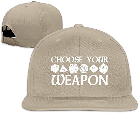 DAFACHICKEN Unisex Mans Womans Choose Your Weapon Dice Print Chapeau Natural