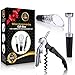 Wine Ziz Wine Accessories Gift Box Set | Waiters Corkscrew Remover/Opener, Foil Cutter, Built-in Vacuum Wine Saver Bottle Stopper, Aerator Pourer | Wine Bottle Opener Wine Key Corkscrew Wine Opener primary