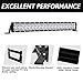 20 inch LED Light Bar, Three Color Modes 100W Spotlight and Flood Beam Combo Lights Dual Row Off Road Fog & Driving Light Bars for Jeep Ford Trucks Boat (Warm White/Amber/White)