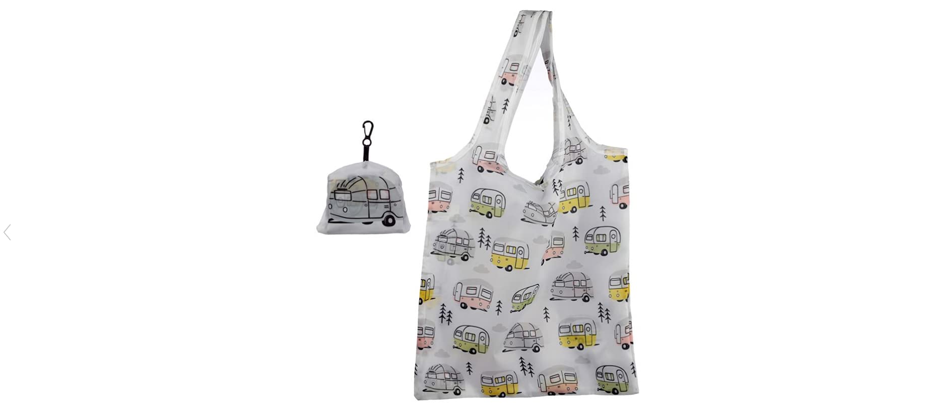 Handy Fold Up Wildwood Caravan Shopping Bag with Holder