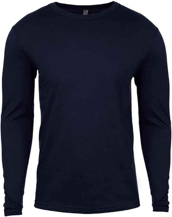 Next Level Cotton Long Sleeve Crew Neck T-Shirt Midnight Navy M | Amazon.com
