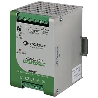 ASI XCSG720C 3-Phase DIN Rail Mount Power Supply, 24 VDC