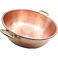 CREARTISTIC 100% Made in Italy Pure Copper Jam Pan – 14 x 4,5 inch, 7.1 Quart, To make homemade jam, With 2 handles, Handmade, Hand hammered