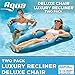Aqua 2 Pack, Luxury Pool Lounger Recliner and Deluxe Pool Chair, Waves Fashion