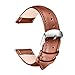 Quick Release Leather Watch Band, SONGDU Full Grain Genuine Leather Replacement Watch Strap with Stainless Metal Buckle Clasp 16mm, 18mm, 20mm, 22mm, 24mm (18mm, Brown)