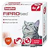 Beaphar | FIPROtec Spot-On for Cats | Kills Fleas & Ticks | Vet Strength Treatment | 4 Pipettes