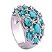 Psiroy 925 Sterling Silver Created Green Topaz Filled Knuckle Joint Ring Band Size 7