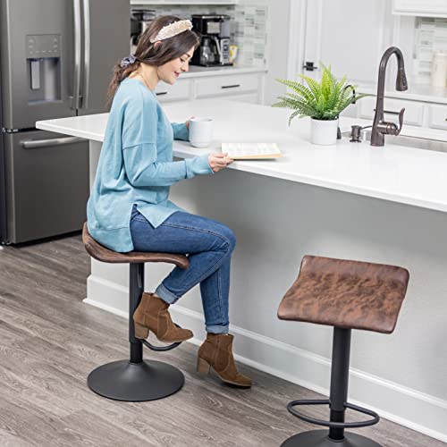 SUPERJARE Bar Stools Set of 2 360° Swivel Barstools, Adjustable