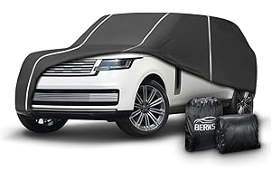 BERKSYDE Fluorescent Strip Design Waterproof Car Cover Compatible for Range Rover 2011-2024 All Weather 6 Layers Full Car Cover with Storage Bag (11-24 Range Rover)