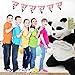 Kreatwow Panda Party Favors Kit for Panda Wristband Favor Stickers Necklace Key Chains for Panda Bear Birthday Shower