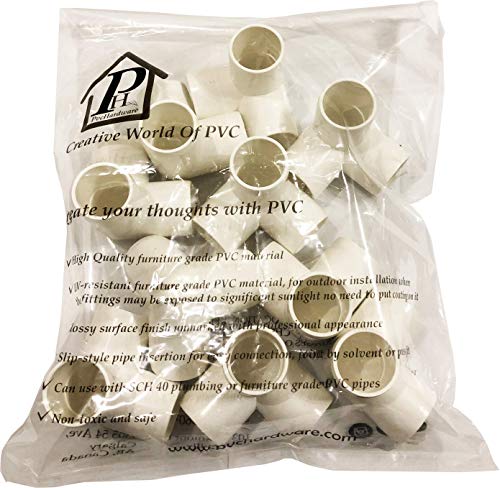 SELLERS360 3Way 1 inch PVC Fitting Elbow - Build Heavy Duty PVC Furniture - PVC Elbow Fittings [Pack of 10] - Thumbnail 5