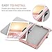 Case for iPad 9.7 2018/2017,iPad Air 2,DUEDUE Glitter Bling PU Leather Folio Stand Smart Cover Stylus Holder with Auto Sleep/Wake Full Protective Cases for iPad 6th/5th Gen 9.7 Inch Tablet, Rose Gold