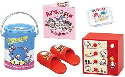 Amazon Com Re Ment Sanrio Characters Hello Kitty Items 3 Mini Chest Miniature Figure Japan Import Toys Games