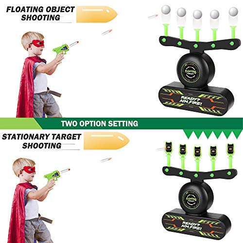 Gioco Bersaglio Galleggiante, Gioco di Tiro al Bersaglio con Pistole Blaster Giocattolo, Palla Galleggiante, Proiettili Morbidi e Bersagli Ribaltabili, Miglior Regalo per Bambini di 3-12 Anni