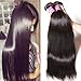 Unice Hair 7a Malaysian Straight Hair 4 Bundles Virgin Unprocessed Human Hair Wefts Hair Extensions Deal with Mixed Lengths 100% Human Hair Extensions