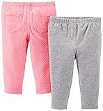 Carter's Baby Girls' 2 Pack Pants (Baby) - White/Navy