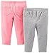Carter's Baby Girls' 2 Pack Pants (Baby) - White/Navy
