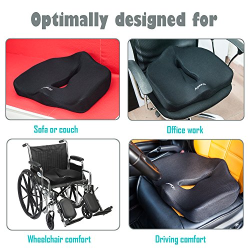 image for iCoudy Memory Foam Seat Cushion, Seat Cushion, Car Seat Cushion, Chair