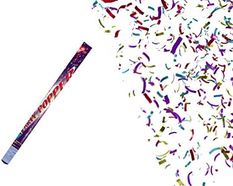 16 Inch Disposable Confetti Cannon Popper (Tissue Paper: Blue)
