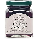 Stonewall Kitchen Gourmet Wild Maine Blueberry Jam, Bursting with Tiny, Hand Raked Maine Blueberries, Made in USA, Comes in Beautiful Jar, 3.75 oz