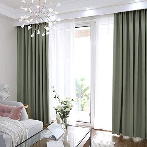 Blackout Curtains Drape Simple modern Bedroom Balcony Living room Sunscreen Visor Soundproof Readymade curtain Set of 1 panels-B 270x200cm(106x79inch) (Color : A, Size : 300x270cm(118x106inch))