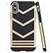 iPhone X Case, iPhone Xs Case, LOEV Anti-Slip Soft Rubber iPhone 10 Cover, [ Chevron Design] Ultra Slim and Anti-Scratch Shock-Absorption Protective Case for Apple iPhone X/Xs/10 5.8