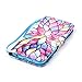 Galaxy S6 Case, JanCalm [Wrist Strap Design][Kickstand] Pattern Premium PU Leather Wallet [Card/Cash Slots] Protective Flip Cover for Samsung Galaxy S6Including -ONE Crystal Pen (Water Lily)