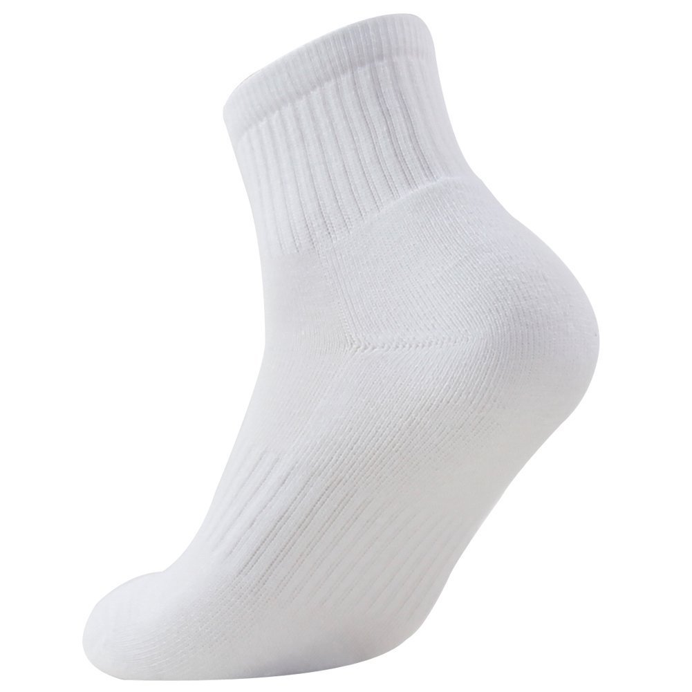 Solid Color Athletic Ankle Socks for Men &Women,Bonangel Low-Cut Cushion Quarter Running Socks Pack