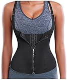Gotoly Curves Shapers Adjustable Straps Body Shaper Waist Cincher Tank Top (Medium, Black( Zip & Hook))