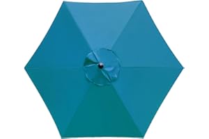 Sunnyglade 7.5ft Patio Umbrella Replacement Canopy Market Umbrella Top Outdoor Umbrella Canopy with 6 Ribs