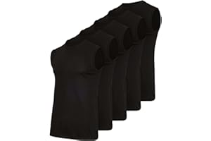 Real Essentials 5 Pack: Men's Cotton Sleeveless Crewneck Tank Top Casual Shirts Tees (Big & Tall Available)