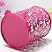 Water & Wood Hollow Rose Flower Pattern Cylinder Pen Pencil Pot Holder Container Organizer Red