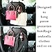 Qozary Car Headrest Hooks, 4 Pack Magic Headrest Hooks for Car (Adjustable Strap), Car Seat Hooks for Purse, Handbag, Backpack, Coat and Bottle, Car Bag Hanger Holder Fit Universal Vehicle Car