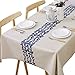 TruDelve Heavy Duty Vinyl Tablecloths Plastic Table Cloths for Kitchen Dining Table Wipeable PVC Tablecloth for Rectangle Tables (54