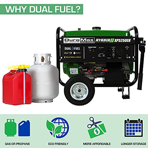 DuroMax XP5250EH Dual Fuel Portable Generator5250 Watt Electric Start