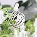 Mother's Day Silver plated Triple Bands Hollow Adjustable Ring Size: 6 -8