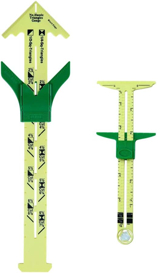 Onerbuy T-Shaped Sliding Gauge Sewing Measuring Ruler Tool No Hassle Triangles Gauge Handy Hem Gauge, Seam Allowance, Buttonhole Spacer and Circle Compass